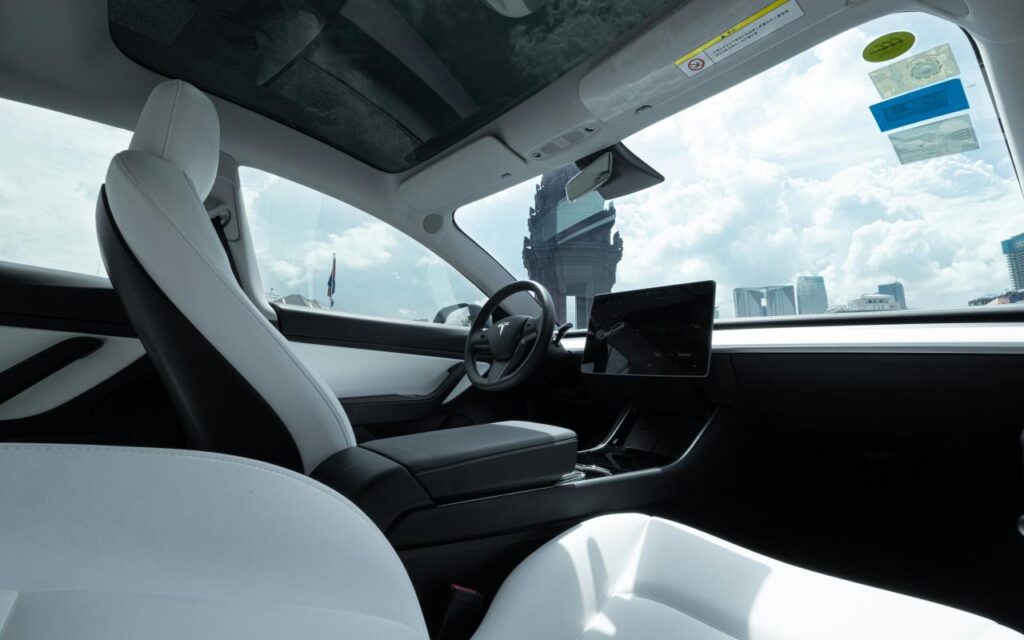 the interior of a car