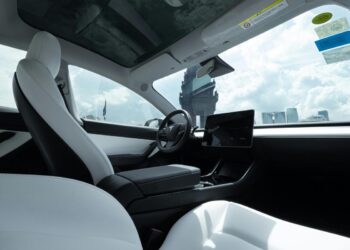 the interior of a car