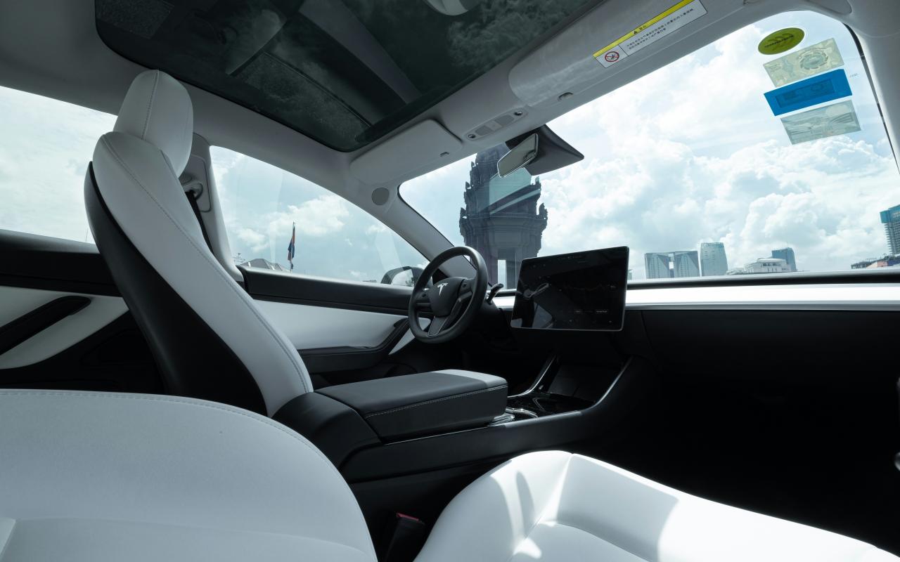 the interior of a car